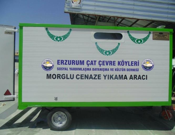 ERZURUM ÇAT VE ÇEVRE KÖYLERİ SOSYAL YARDIMLAŞMA DAYANIŞMA VE KÜLTÜR DERNEĞİ CENAZE YIKAMA RÖMORKU 